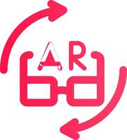 ar Brille kreativ Symbol Design vektor