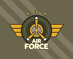 flygvapnets militära emblem vektor