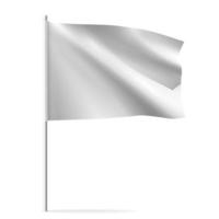 weiße saubere horizontale wehende Vorlagenflagge. vektor