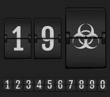 Zahlen aus dem Alphabet der mechanischen Anzeigetafel vektor