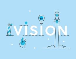 vision affärsikoner vektor