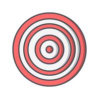 Bullseye-Ikonen-Vektor-Illustration vektor