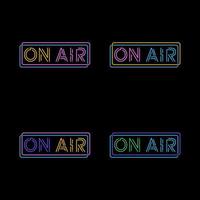 On Air Signage Illustration Logo-Design vektor