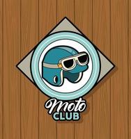 moto club patch retrostil vektor