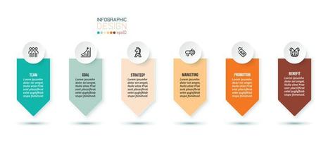 Geschäftskonzept Infografik Vorlage mit Option. vektor