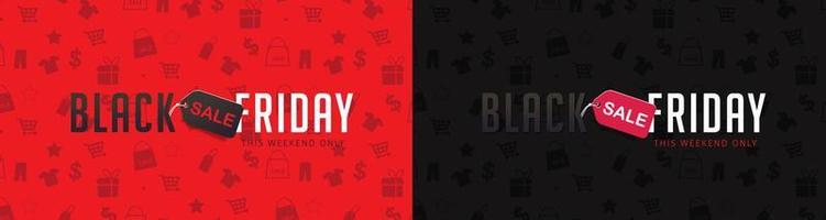 svart fredag försäljning banner layout design vektor