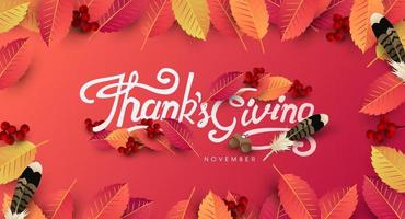 Thanksgiving Day Banner Hintergrund vektor