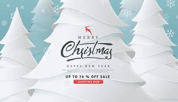 frohes neues jahr und frohe weihnachten verkaufsbanner poster vorlage vektor