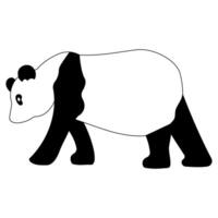 Panda schwarz Weiß Chinesisch Tier asiatisch Bär vektor