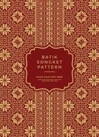 Vektor traditionell ethnisch Batik Songket Muster Motiv traditionell zum Textil-