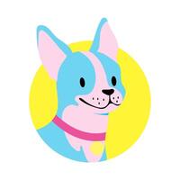 söt tecknad serie hund. vektor illustration i platt stil. för logotyp, skriva ut, kort, affisch, Kläder design