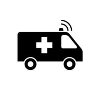 Krankenwagen Symbol. Vektor eben Illustration isoliert auf Weiß Hintergrund.