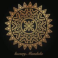 lyx mandala mönster bakgrund, cirkulär mönster vektor design