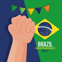 affisch Brasiliens självständighetsdag vektor