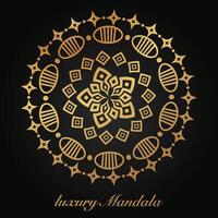 lyx mandala mönster bakgrund, cirkulär mönster vektor design