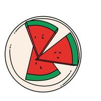 Wassermelone Sommer- Obst Vektor Illustration