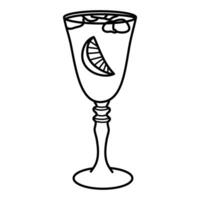 Limonade Linie Kunst Sommer- trinken Vektor Illustration