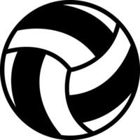 Vektor solide schwarz Symbol zum Volley Ball