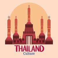 thailand kultur tempel vektor