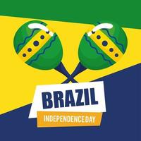 affisch självständighet brasilien vektor