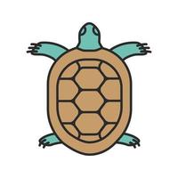 sköldpadda färgikon vektor