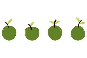 einfach Guave Obst Symbol einstellen vektor