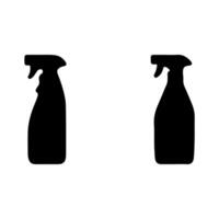 Hygiene sprühen Flasche Silhouette Symbol einstellen vektor