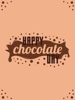 Welt Schokolade Tag Urlaub. Planet Erde mit geschmolzen Schokolade Tropfen vektor