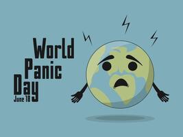 värld panik dag. juni 18. påfrestning Semester begrepp bakgrund vektor