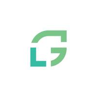 grön blad brev g logotyp vektor
