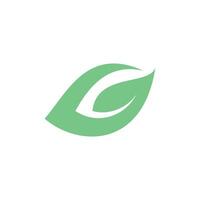 grön blad brev g logotyp vektor