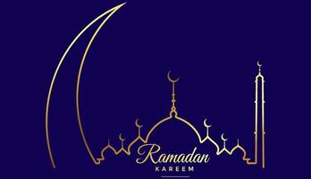 Ramadan kareem islamisch Design Halbmond Mond und Moschee Kuppel Silhouette mit Arabisch Muster. Vektor