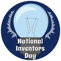 nationell uppfinnare dag, enkel fyrkant Semester affisch eller baner design vektor