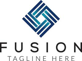 fusion abstrakt logotyp design vektor