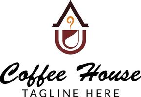 Kaffee Haus Logo Design Vorlage, Vektor Illustration