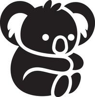 Vektor Symbol Illustration von süß Koala Bär auf Weiß Hintergrund.