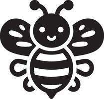 Karikatur Biene fliegend Vektor Illustration Symbol auf ein Weiß Hintergrund.
