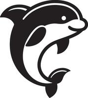 Delfin Fisch Tier Vektor Illustration zum Symbol, Logo, Maskottchen, Netz Symbol, Aufkleber Design, Zeichen, oder irgendein Design.