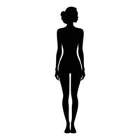 elegant Frau, schön Mädchen, Mode Frau, Erwachsene Frau, jung Frau Silhouette vektor