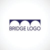 kreative abstrakte Bridge-Logo-Design-Vorlage vektor