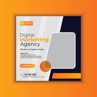 Digital Marketing Agentur Post Banner. kreativ Sozial Medien Banner Design Vorlage. vektor