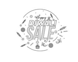 glad diwali försäljning banner affisch, vektor illustration.