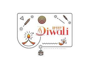 glad diwali försäljning banner affisch, vektor illustration.