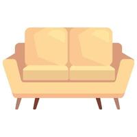 gelbes Sofa bequem vektor