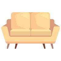gul soffa bekväm vektor
