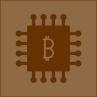 Bitcoin-Chip-Vektorsymbol vektor