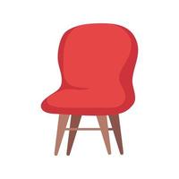 roter stuhl zu hause vektor