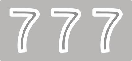 trippel- sjuor vektor ikon