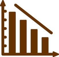 absteigendes Balkenvektorsymbol vektor