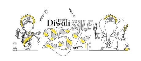 glad diwali försäljning banner affisch, vektor illustration.